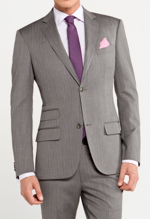 Monti Herringbone Wool Blazer