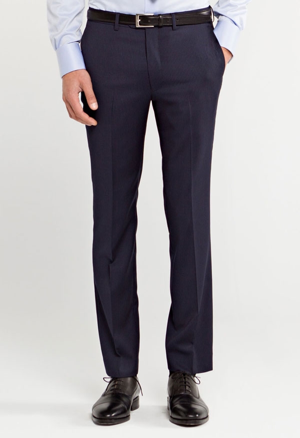 Backbay Striped Wool Trousers
