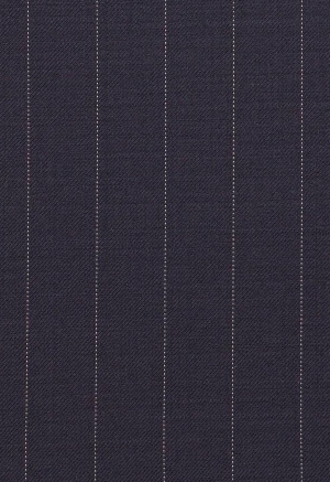 Navy Blue Striped Wool...