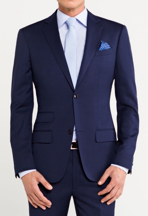Electric Blue Wool Suit Vegas
