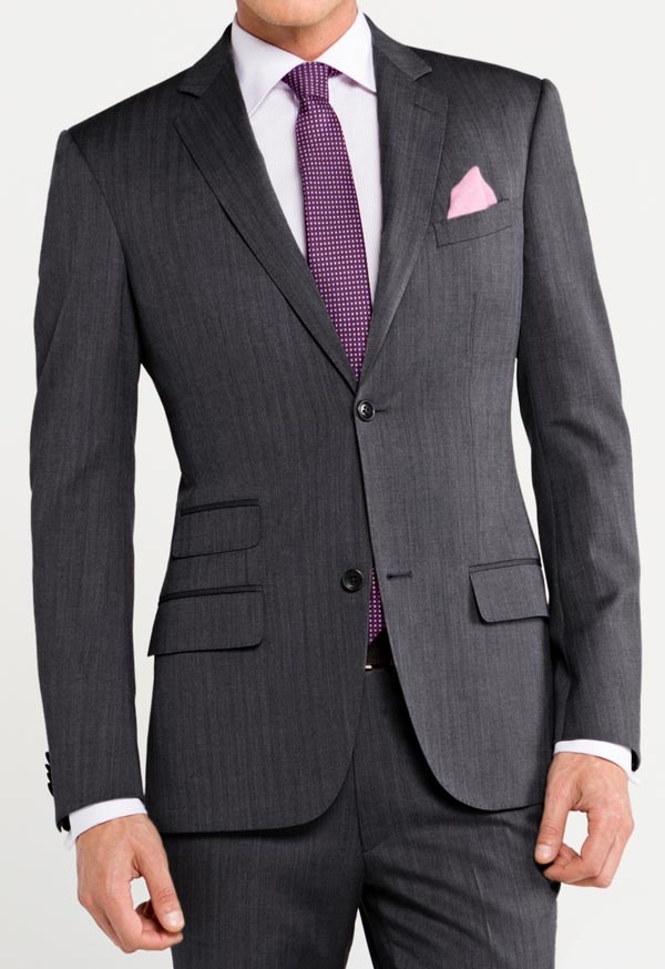 Traje Espiga Monti Gris medio