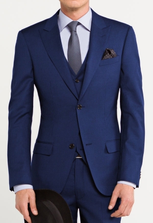 Electric Blue Suit in Wool...
