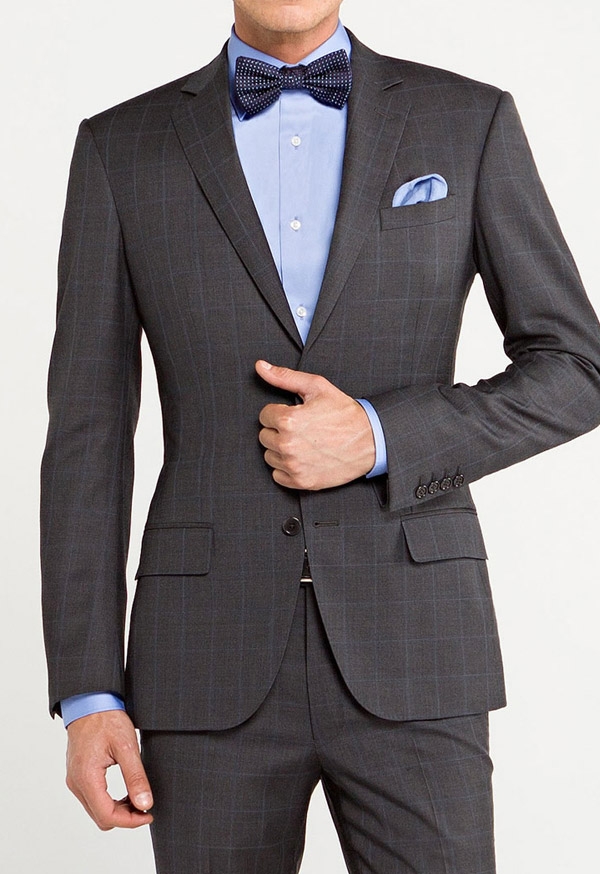 Palermo Wool Plaid Grey Suit