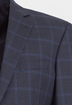 Ginza Blue Check Wool Suit