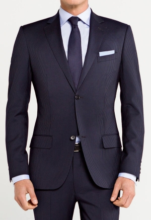 Backbay Chalk‑Striped Wool...