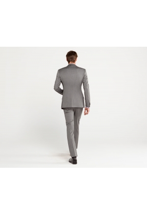 Monti Mansolutely Tailored Suit Wool Light Herringbone | Grey