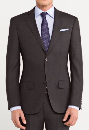 Grey Textured Cole Wool Suit