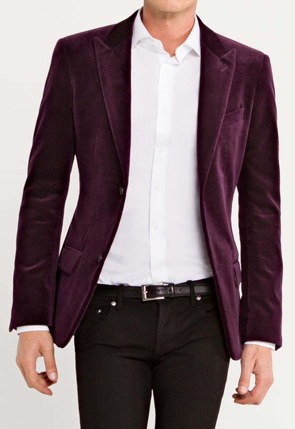Fitzroy Bordeaux Velvet Blazer